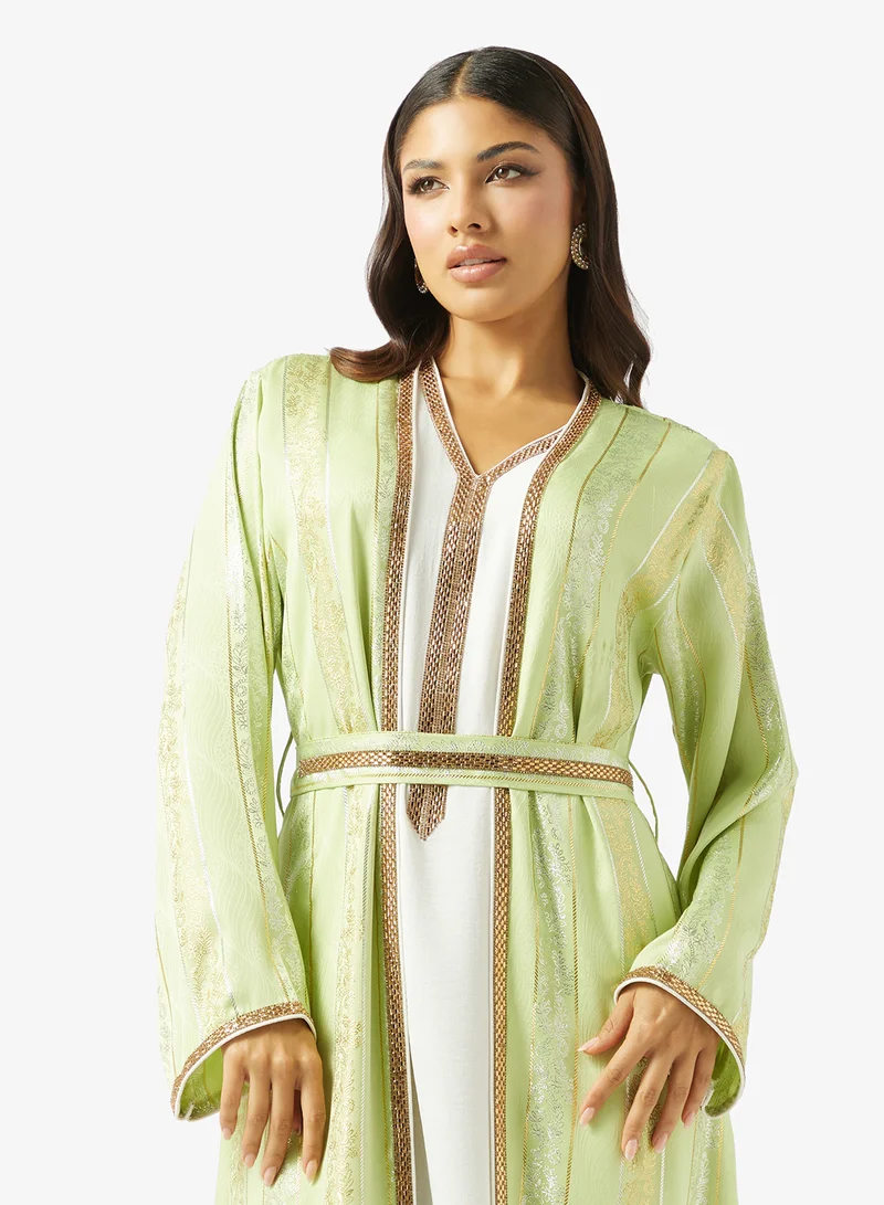 ARABIAN CLOSET  LADIES ABAYA 2 PIECE WITH BELT for Women | Best Price UAE